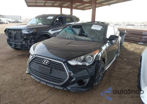 2016 Hyundai Veloster Turbo z USA, uszkodzony, nr VIN KMHTC6AE9GU292845